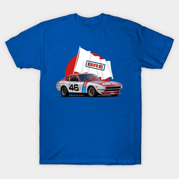 Bre Datsun 240z Champion 46 T-Shirt by Ajie Negara